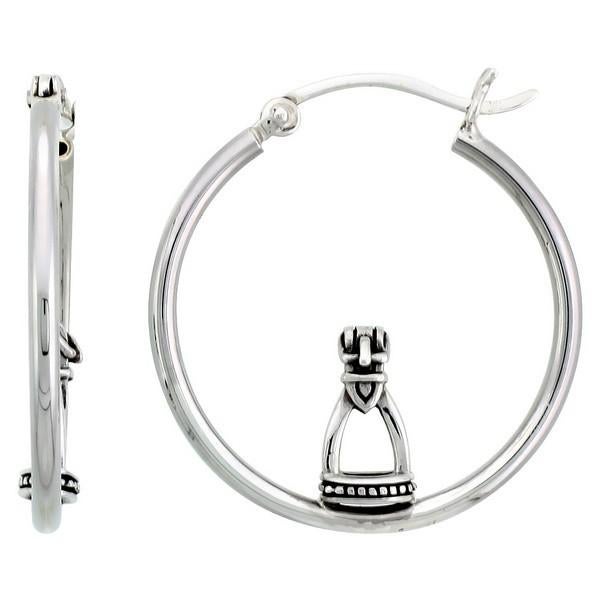 Sterling zilveren hoops met stijgbeugel paard - OPRUIMING!, Ophalen of Verzenden, Nieuw, Zilver, Zilver
