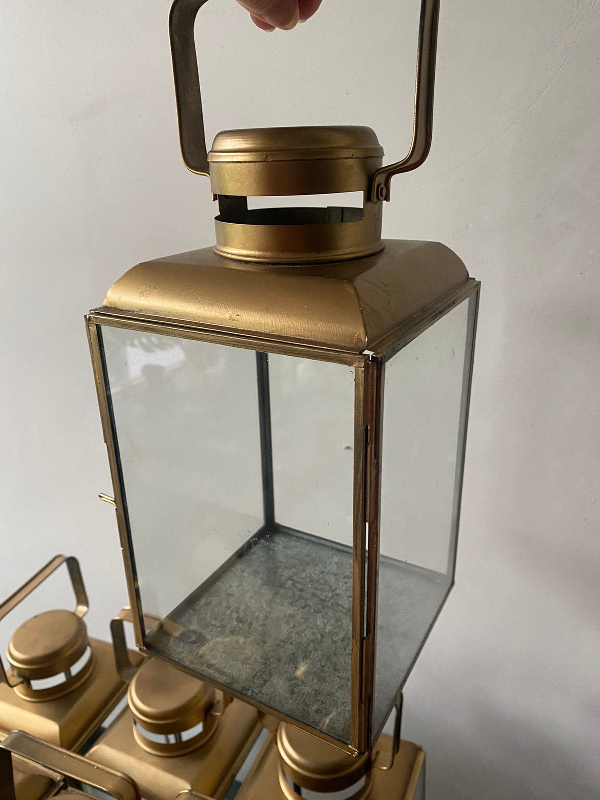Brass lantaarns Madam Stoltz, Ophalen, Zo goed als nieuw, Metaal, Kandelaar