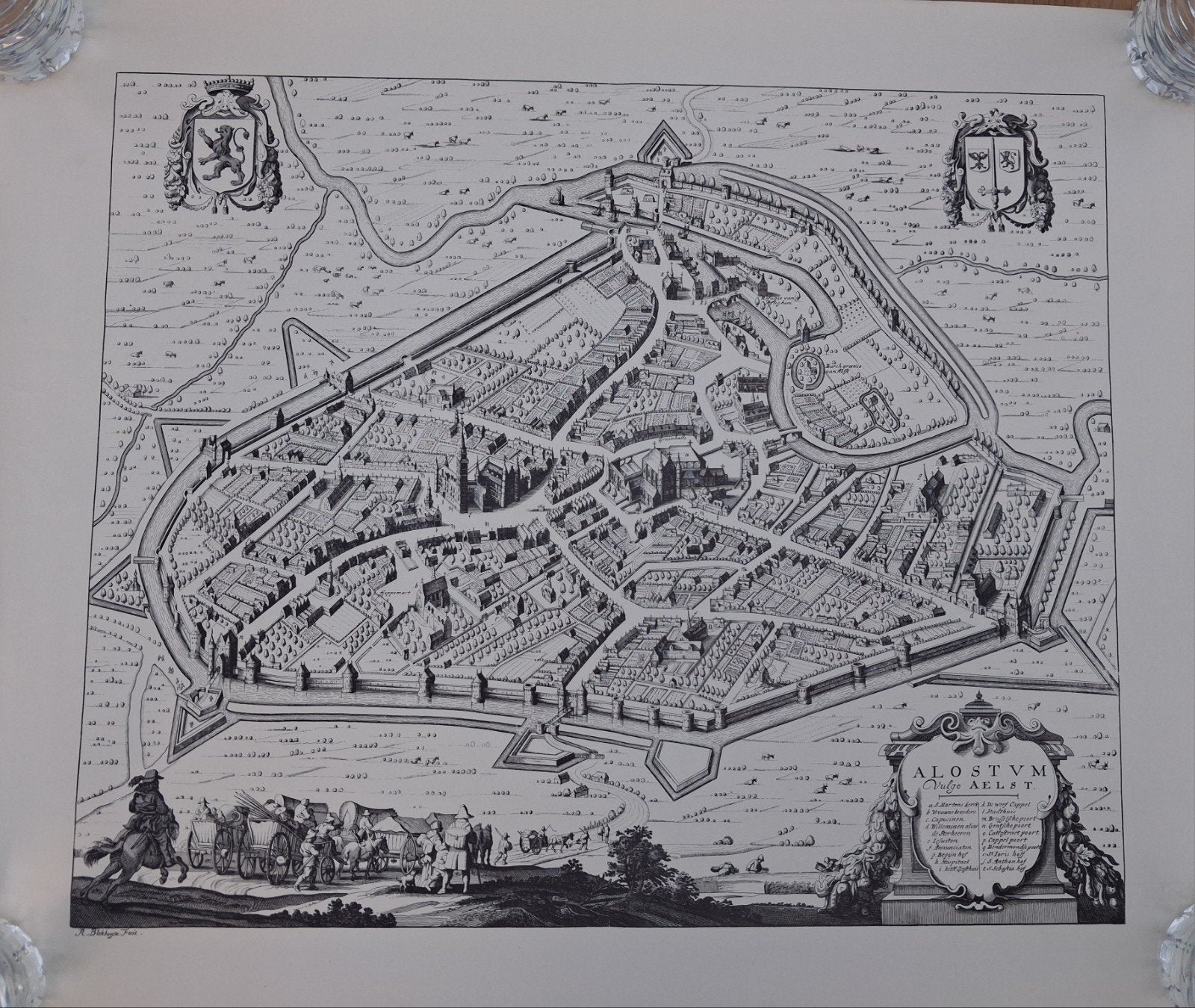 2 oude kaarten van Aalst, Antiek en Kunst, Ophalen of Verzenden