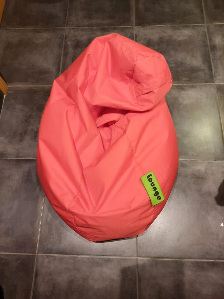 Pouf (siège poire) rouge, Enlèvement, Comme neuf, Rouge, Pouf