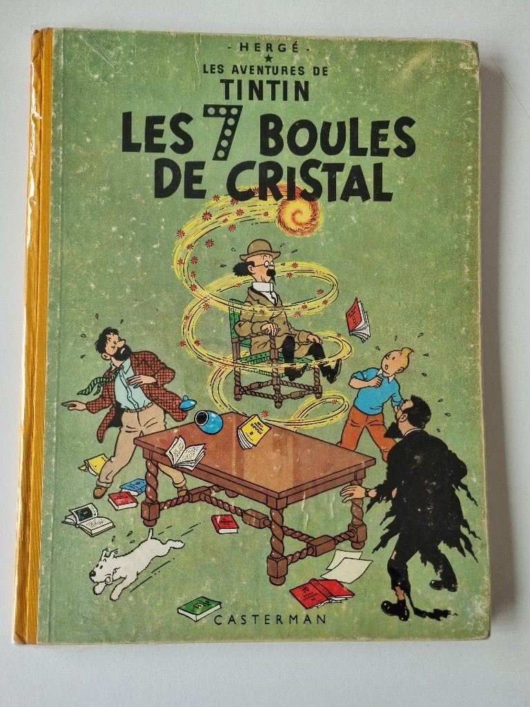 Tintin : Les 7 boules de Cristal (éd. B12 - 1955) TBE, Livres, Une BD, Utilisé, Hergé (George Rémi), Enlèvement ou Envoi