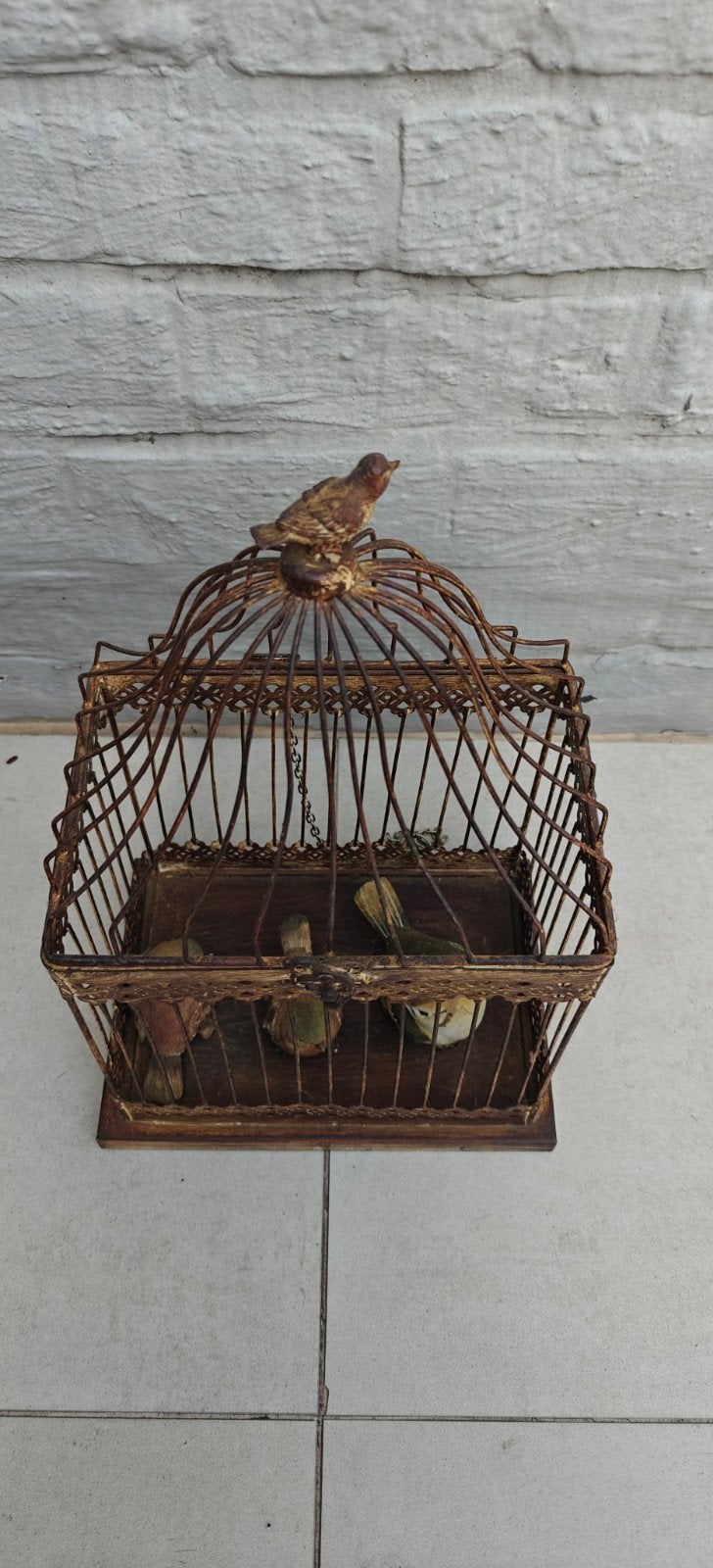 Decoratief vogelkooitje met hanger - goede staat, Ophalen