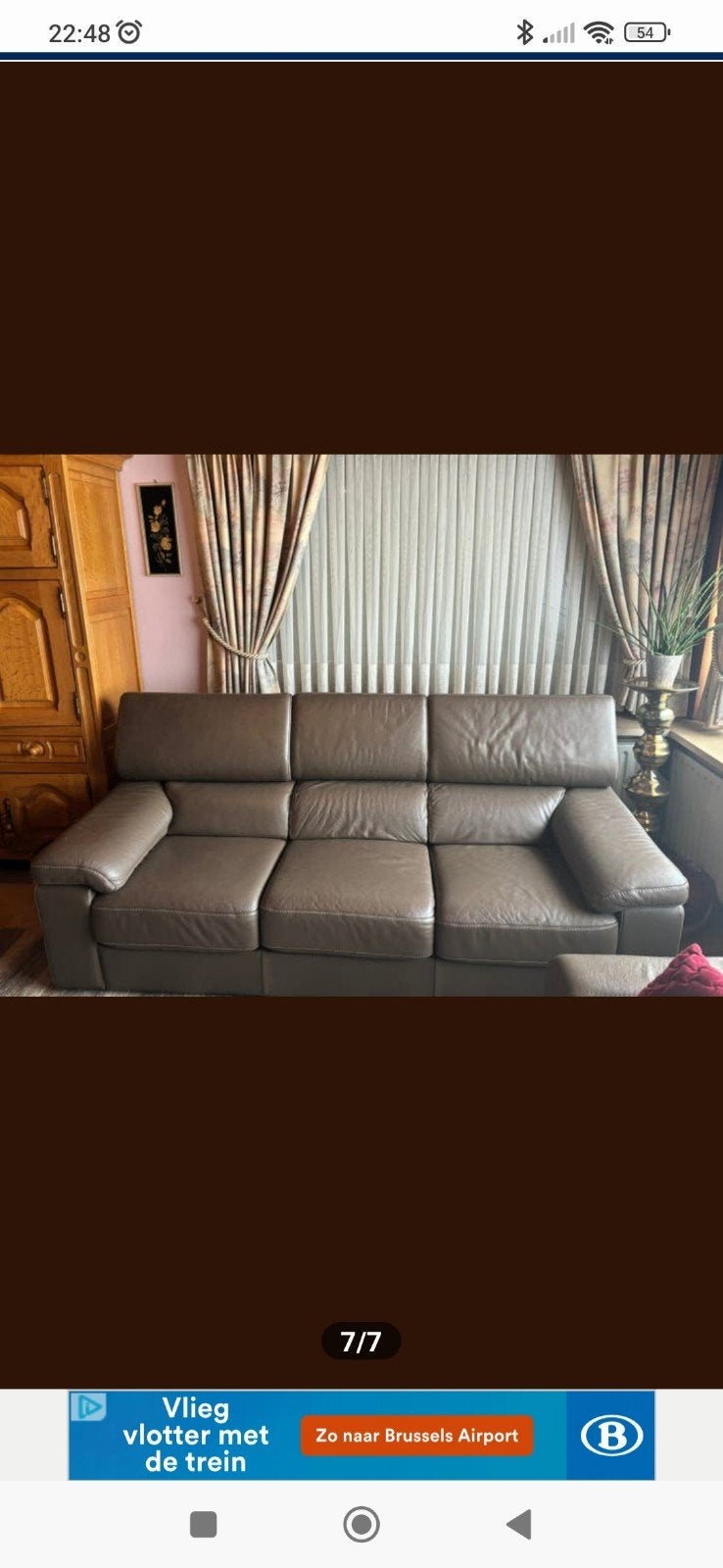 3 Lederen Salon Zetels, Huis en Inrichting, Ophalen