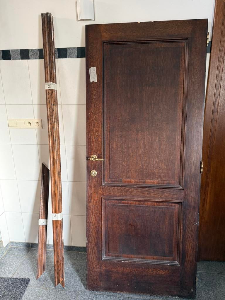 3 fineer eiken deuren incl chambranten/deurlijsten, Ophalen