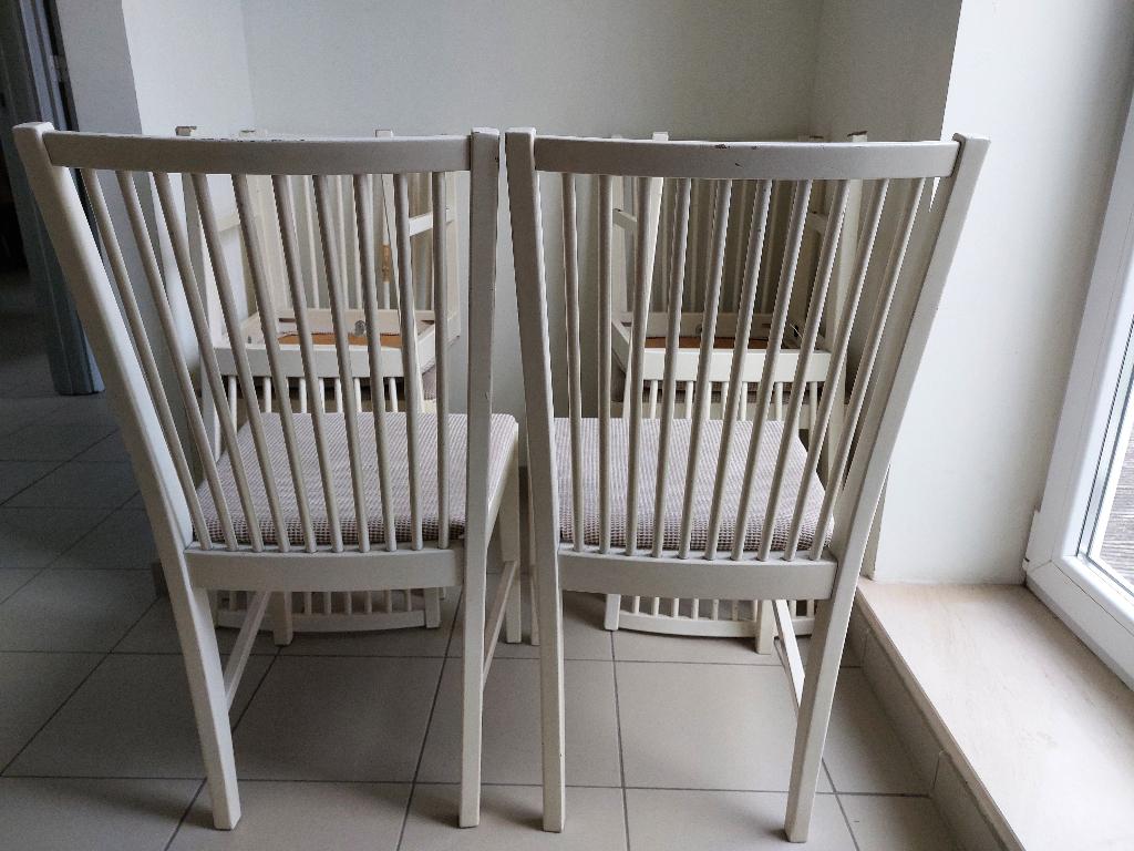 Witte Stoelen, Huis en Inrichting, Stoelen, Ophalen, Gebruikt, Wit, Hout
