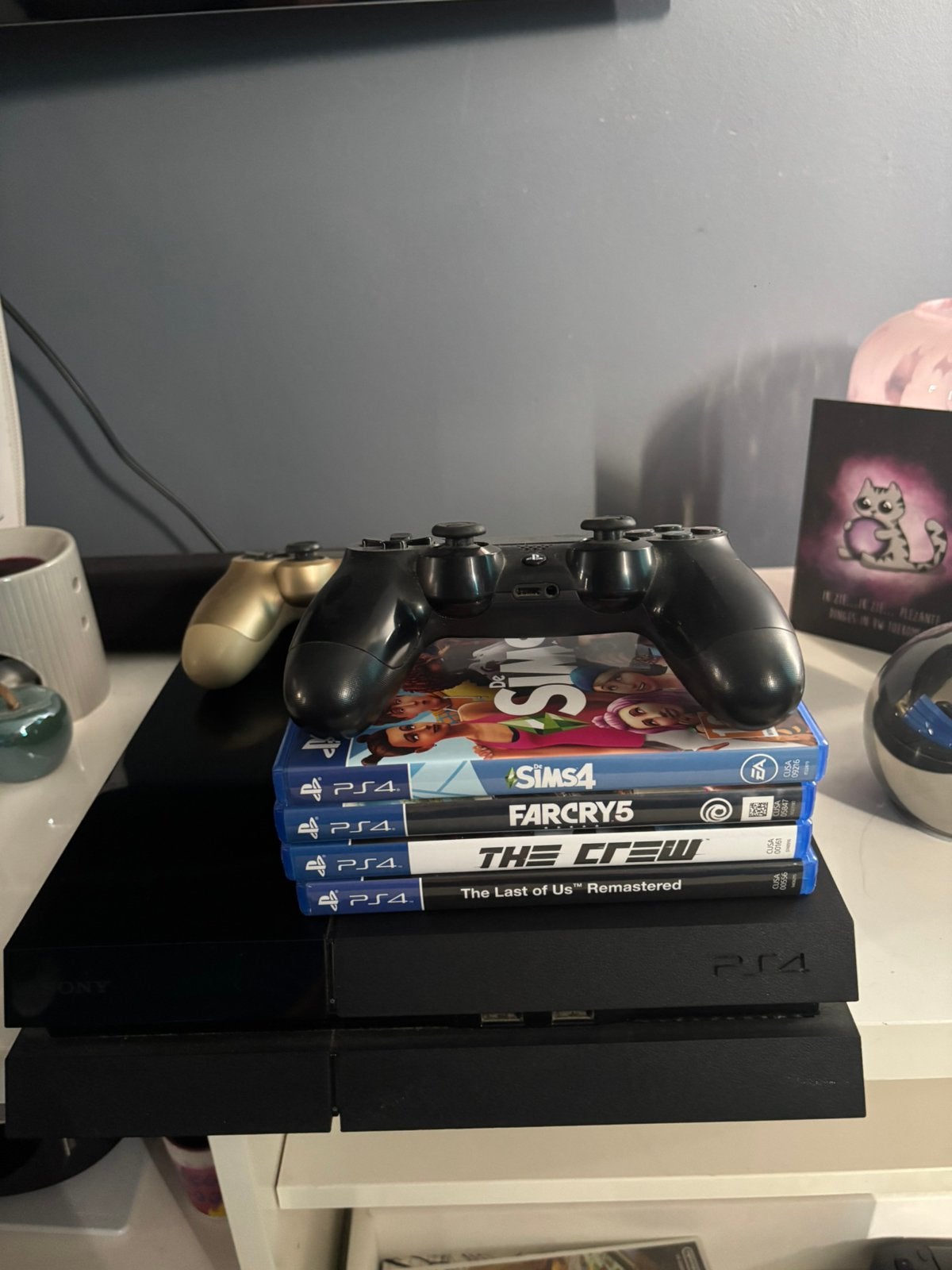 Playstation 4 500GB, Games en Spelcomputers, Ophalen, Met 2 controllers, Original, Gebruikt