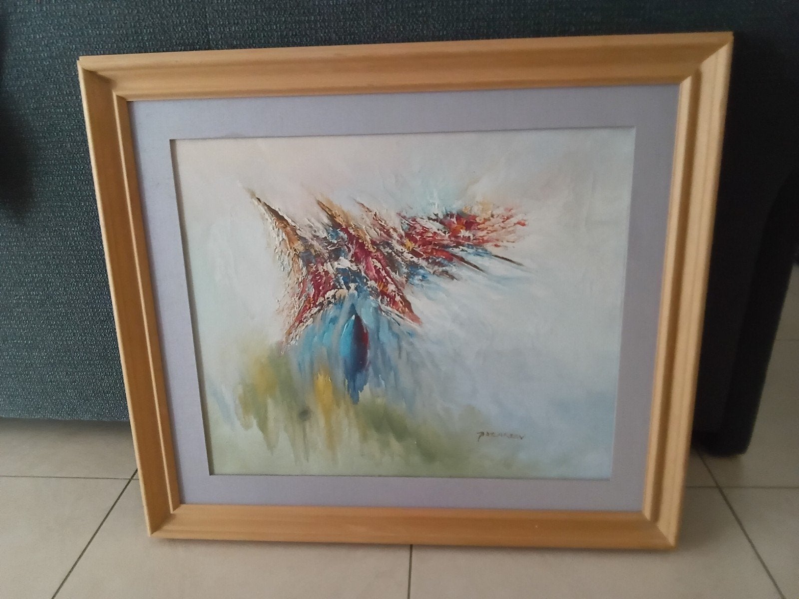 Abstract schilderij op doek Pat Larsen, Enlèvement