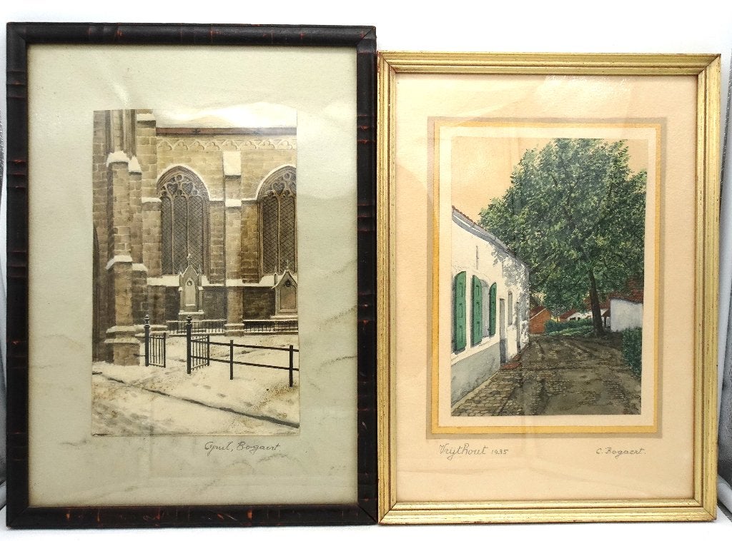 ŒUVRES ORIGINALES DE CYRIEL BOGAERTS ZONHOVEN HASSELT, Antiquités & Art, Art | Peinture | Classique, Enlèvement ou Envoi, Aquarelle
