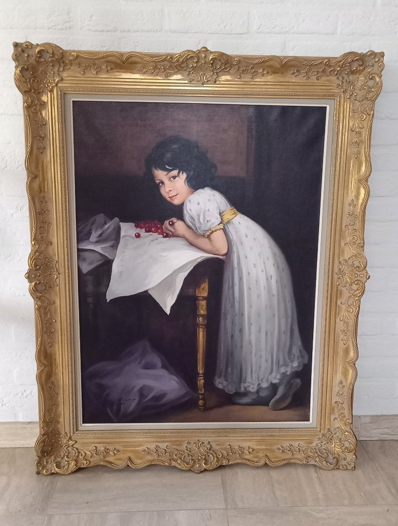 Schilderij Emile Decraene (Naert), Antiquités & Art, Art | Peinture | Classique, Enlèvement, Classique, Cadre spécial, Portrait ou Personnes