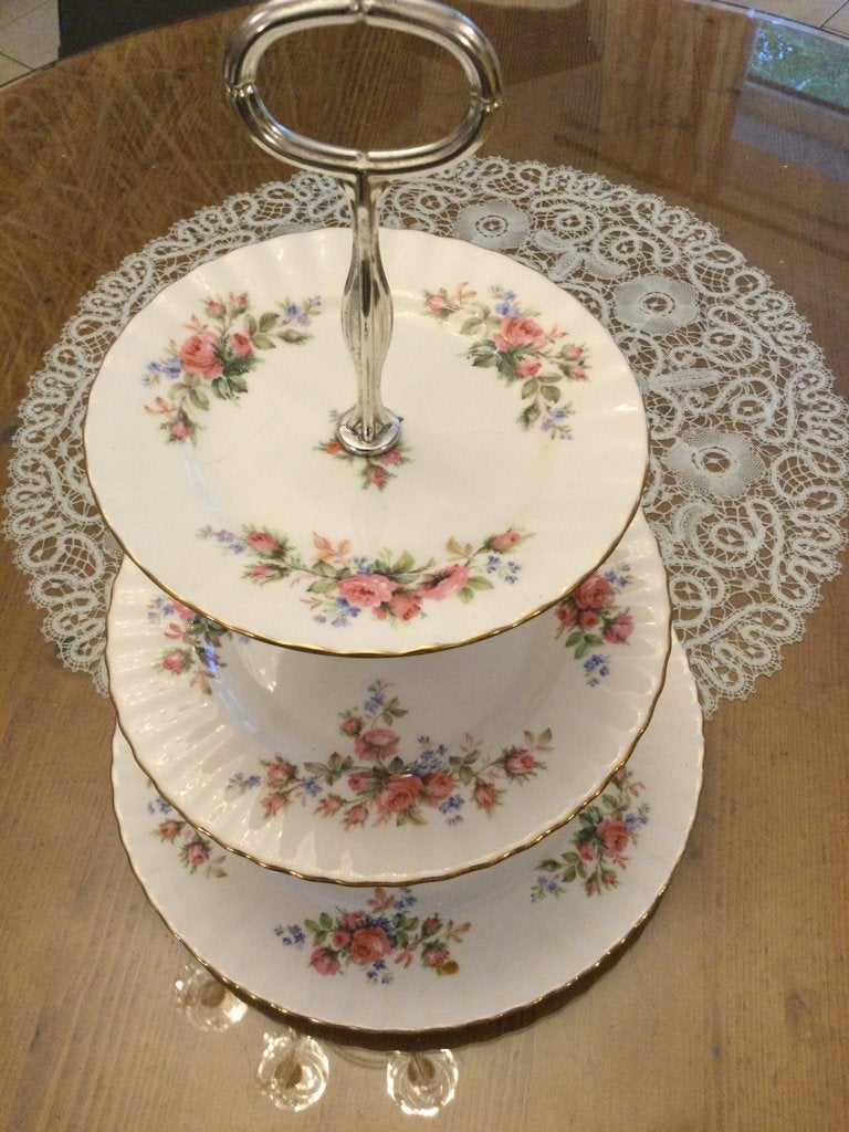 3-delige etagère Royal Albert Moss Rose, Ophalen