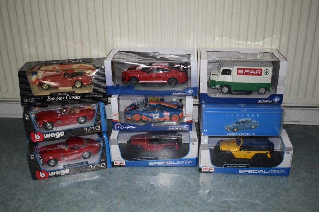 lot 9 miniatuur 1:18 nieuwe auto, Hobby en Vrije tijd, Modelauto's | 1:18, Nieuw, Solido, Ophalen