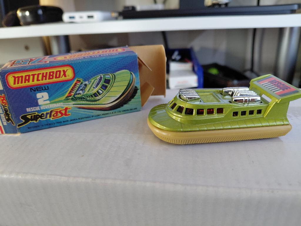 Matchbox 2f Rescue Hovercraft 1972 Type "J New" doos, Ophalen of Verzenden, Zo goed als nieuw, Overige typen