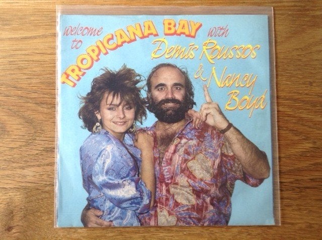 single demis roussos & nancy boyd, Cd's en Dvd's, Vinyl Singles, Pop, Beschermende buitenhoes, Fotohoes, Originele persing, 7 inch