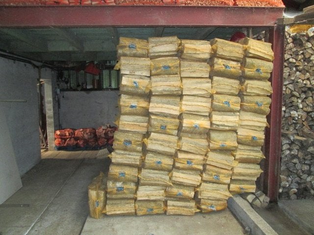 Sacs de bois de chauffage en 33 cm,, Enlèvement, Bouleau, Bûches