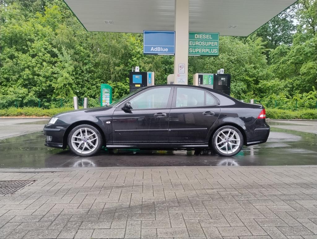 Eerste eigenaar Saab 9.3 Automaat 165km schuifdak Jet Black, Auto's, Saab, Automaat, 4 cilinders, Cabriolet, Zwart