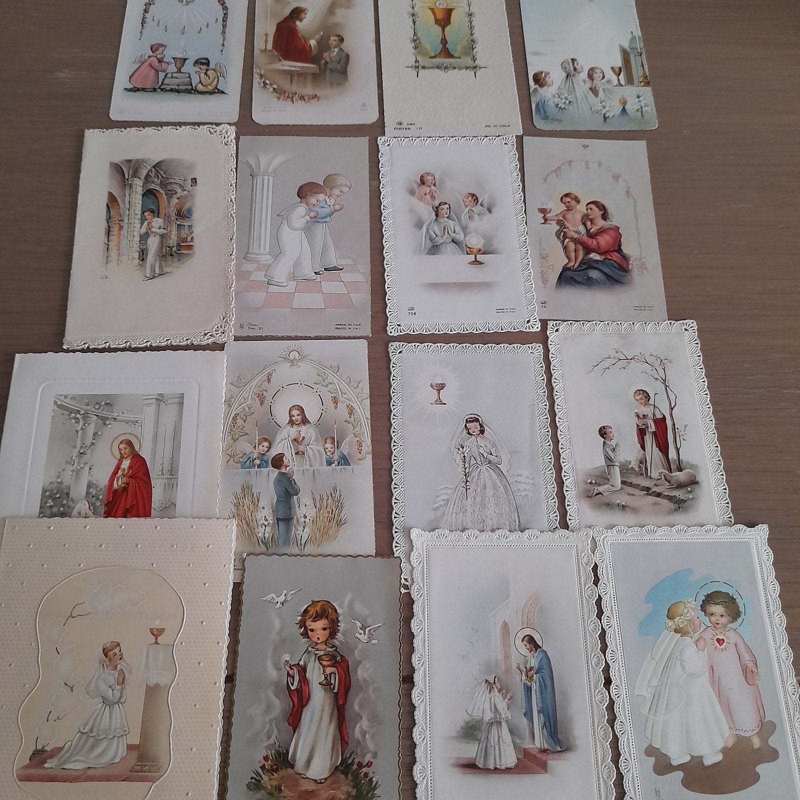 54 Communieprentjes  Aalst.  ( lot)., Ophalen of Verzenden, Bidprentje