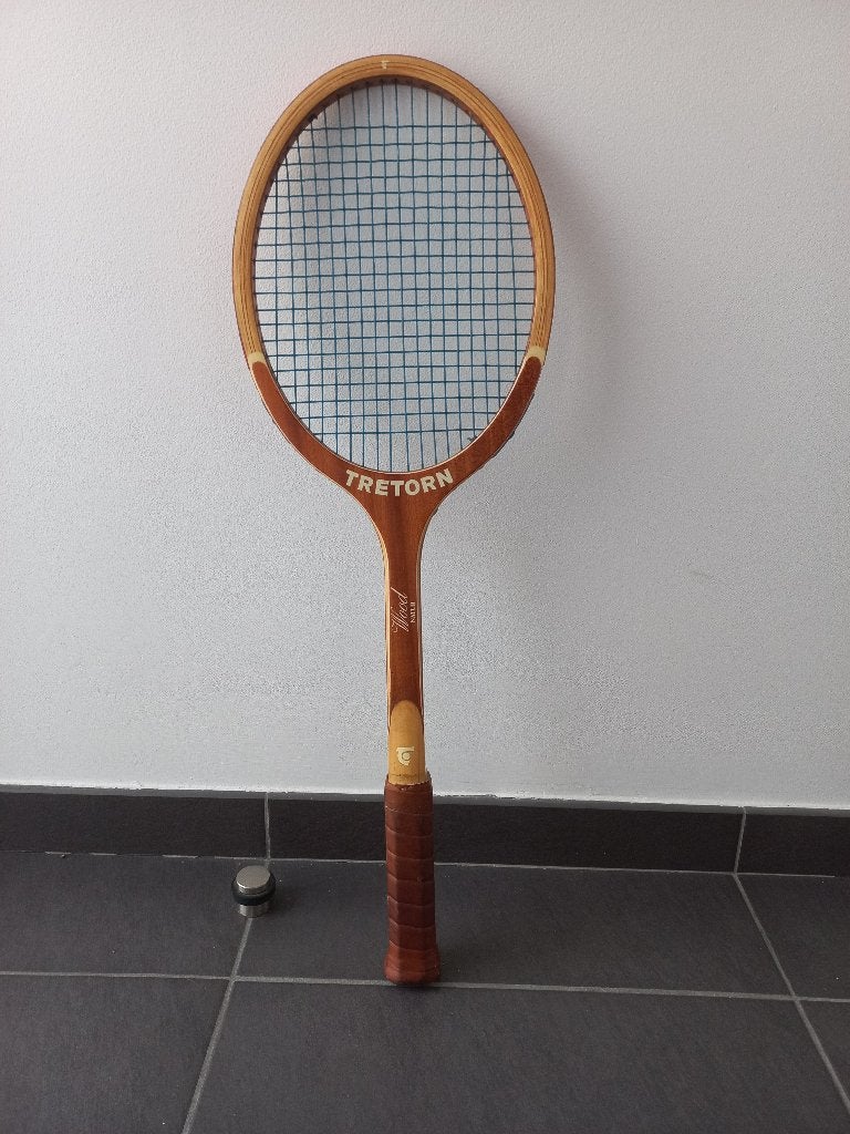 Tretorn Natural Wood Vintage houten tennisracket, Sport en Fitness, Tennis, Gebruikt, L00, Racket, Ophalen