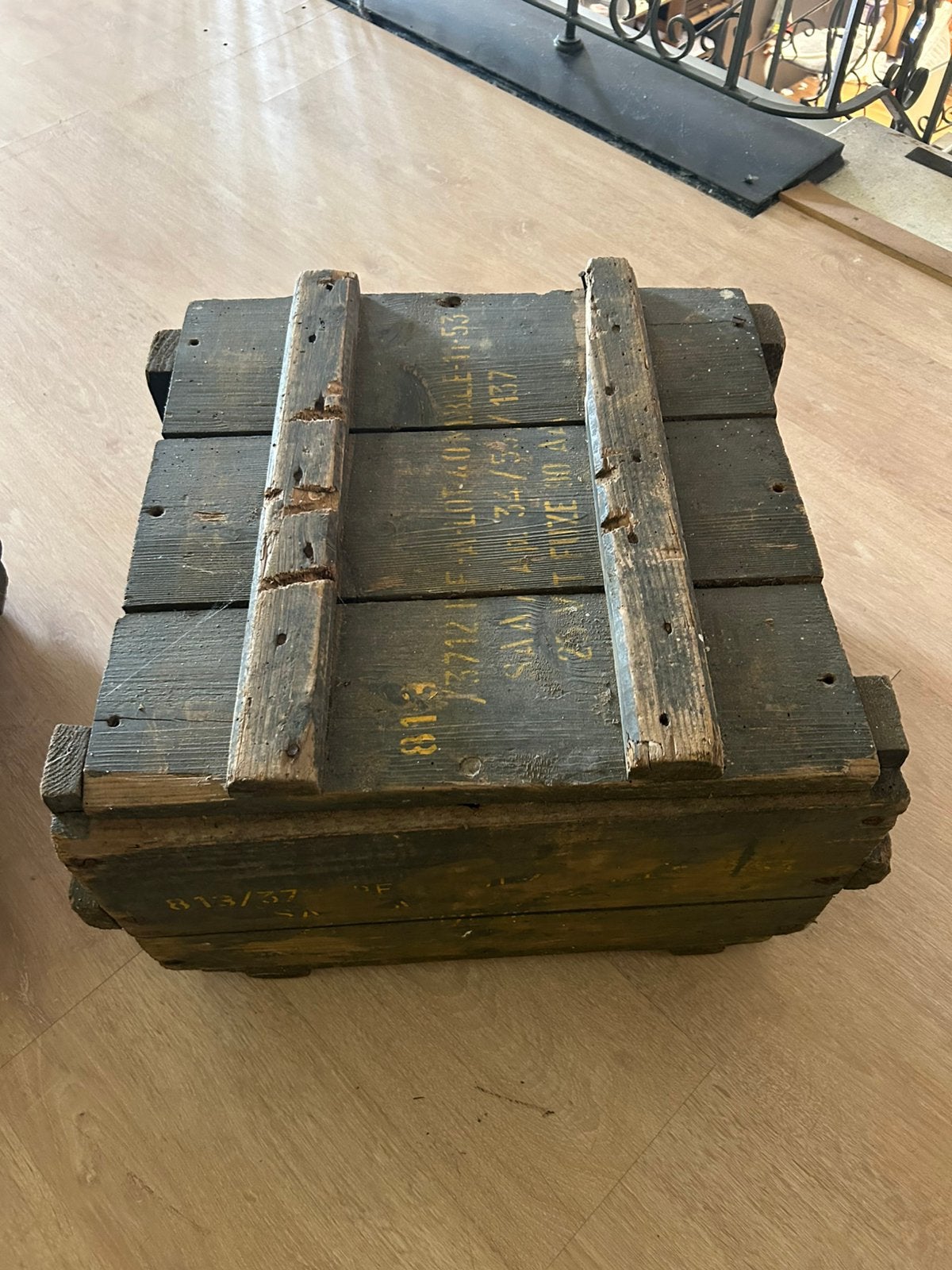 Houten kisten deco/legerkisten, Maison & Meubles, Accessoires pour la Maison | Coffres, 50 à 100 cm, Enlèvement, Utilisé, 50 à 75 cm