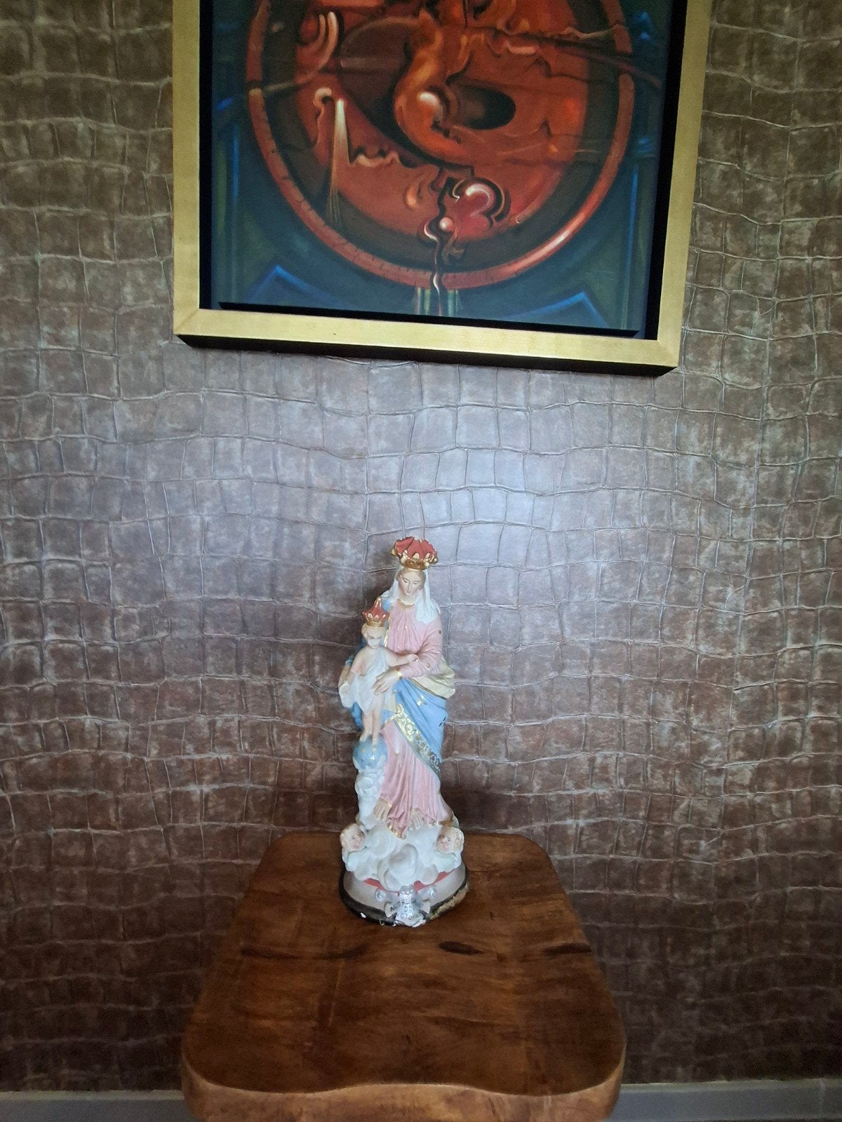 Mariabeeldje in gips, Antiek en Kunst, Ophalen