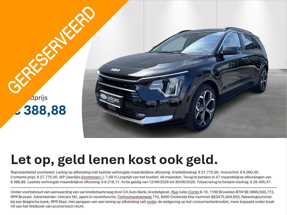 Kia Niro Pace 1.6 GDi HEV 6DCT, Auto's, Kia, Stof, 4 cilinders, 5 zetels, 5 deurs