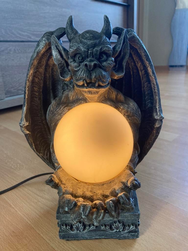 Lampe de chevet gargouille 30 cm, Enlèvement, Comme neuf