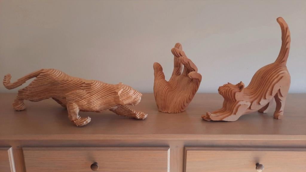 Houten beelden, Antiek en Kunst, Kunst | Beelden en Houtsnijwerken, Ophalen of Verzenden