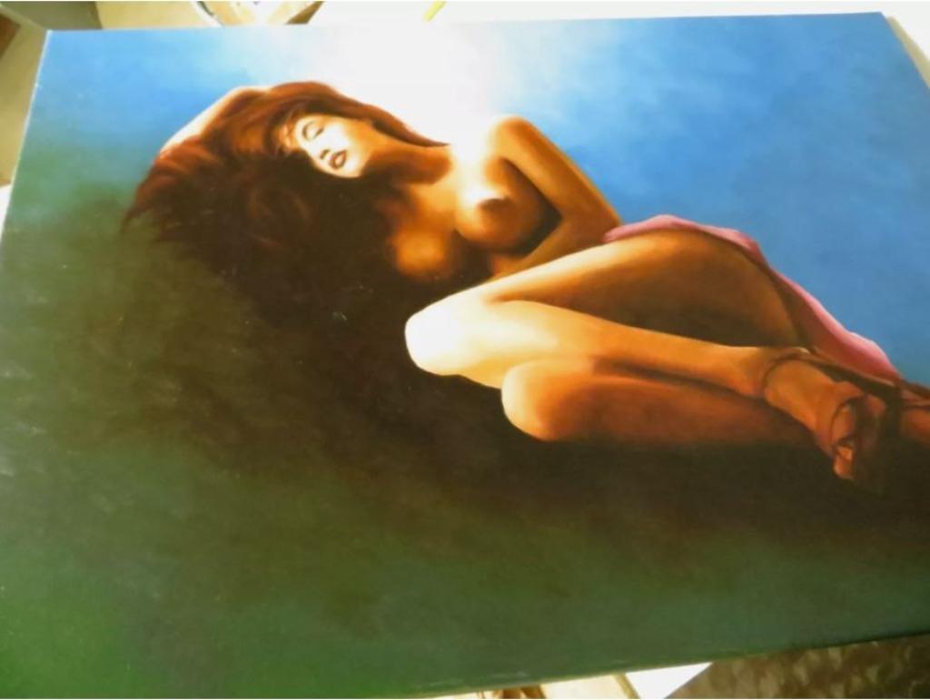 naaktschilderij olie op canvas II, Ophalen, Zo goed als nieuw