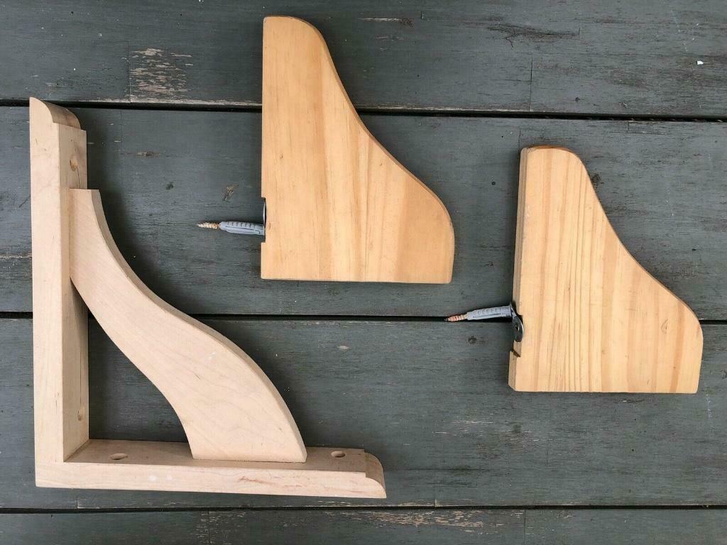 Supports d’étagère, équerre et étagère en bois., Moins de 25 cm, Synthétique, Utilisé, Envoi