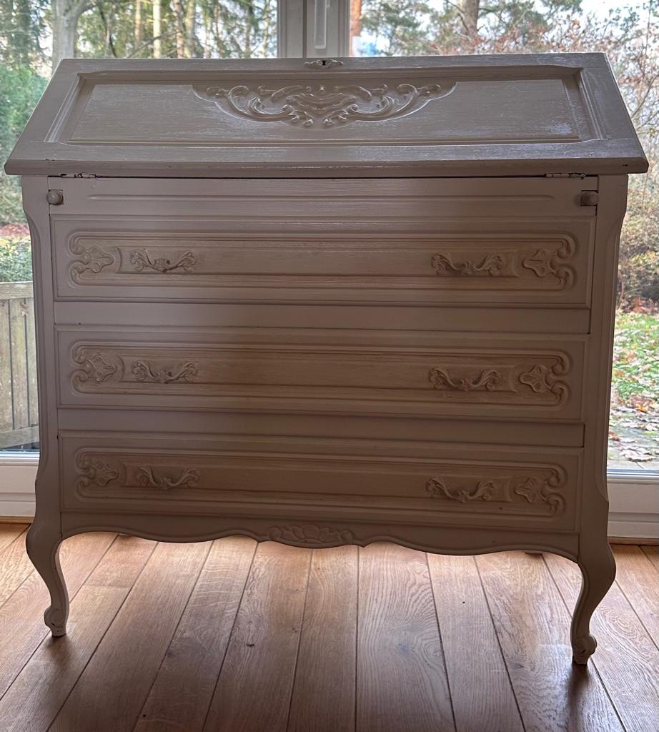 Secrétaire en bois massif de style shabby chic, Enlèvement, Utilisé, Shabby chic -