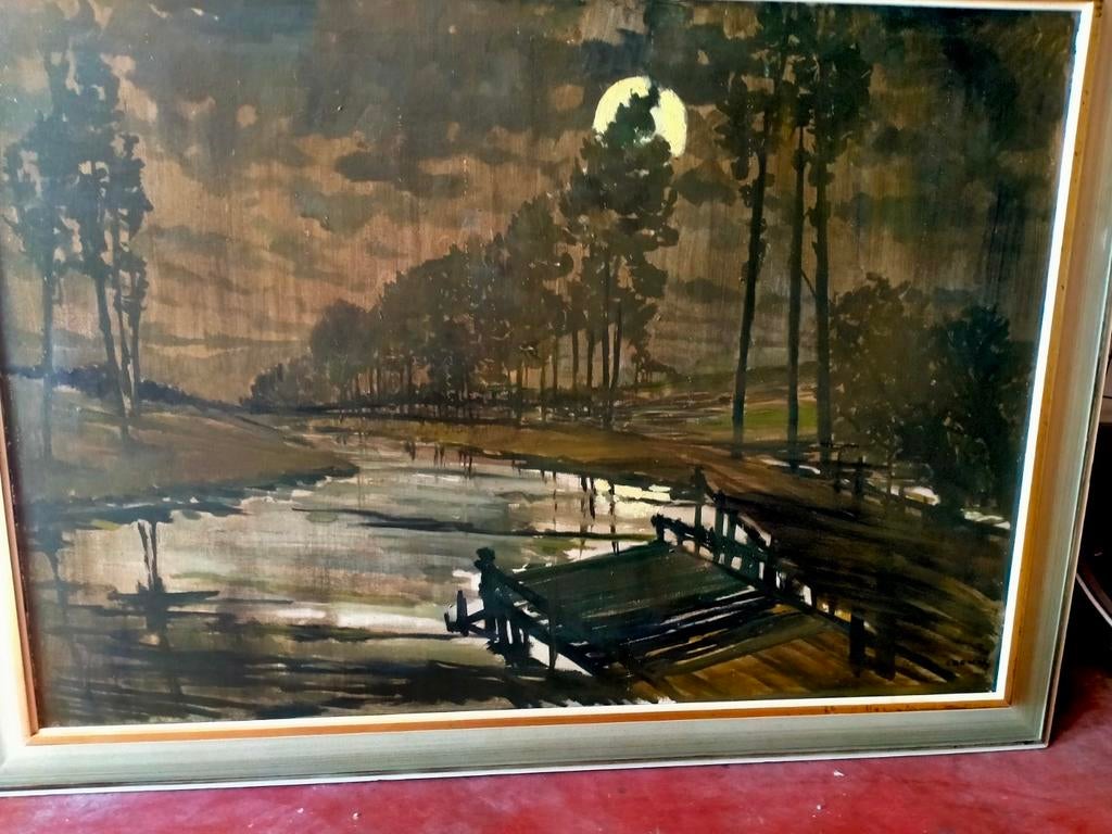 Schilderij van C. Bracke, Enlèvement
