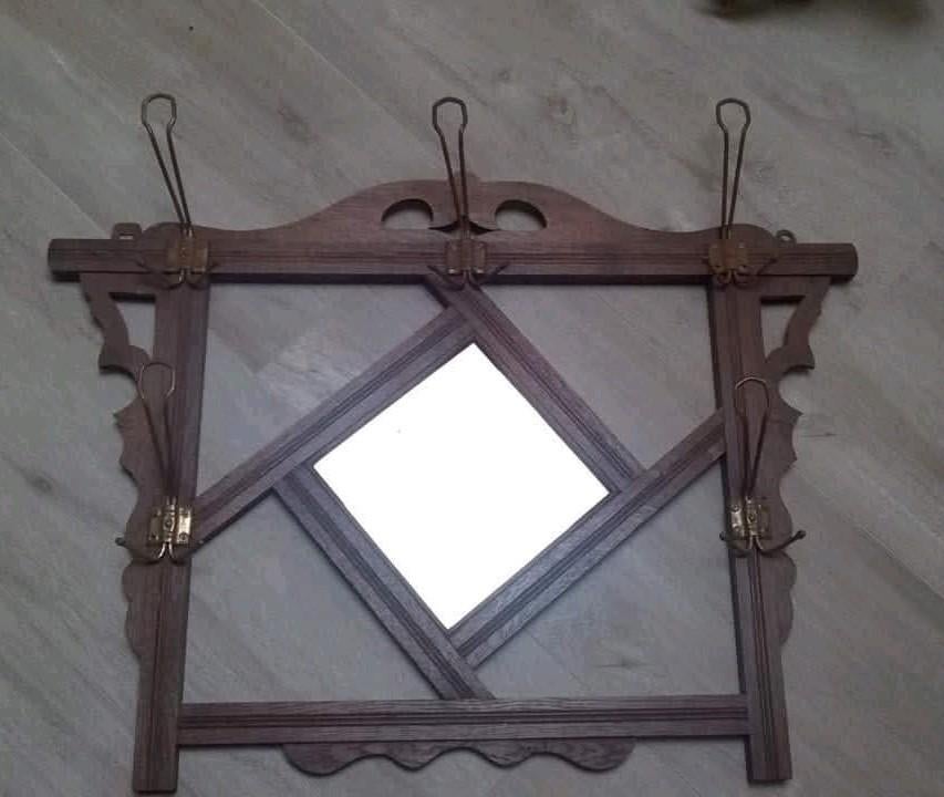 Porte manteau en chêne avec miroir, Enlèvement ou Envoi