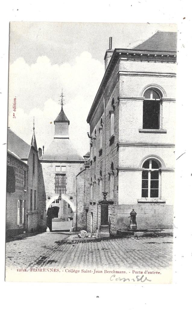 Florennes NA22: Saint-Jean Perchmans College. Voordeur, Ophalen of Verzenden, Voor 1920, Gelopen, Namen