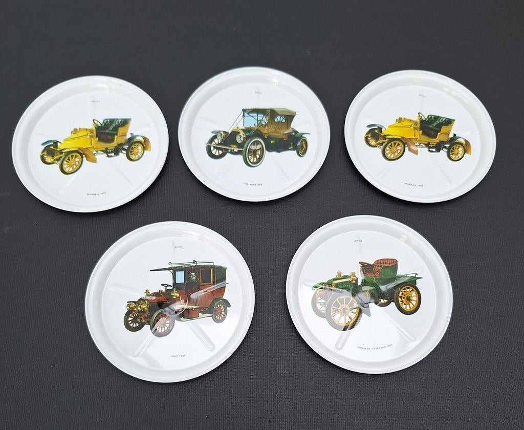 Vintage oldtimer onderzetters promo Smiths industries, Ophalen of Verzenden, Gebruikt