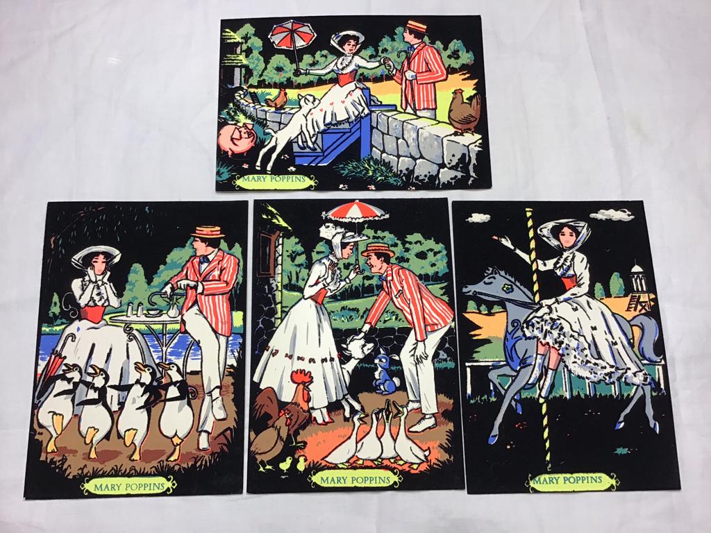 Cartes postales Walt Disney - Mary poppins - de 1965, Verzamelen, Ophalen of Verzenden, Ongelopen