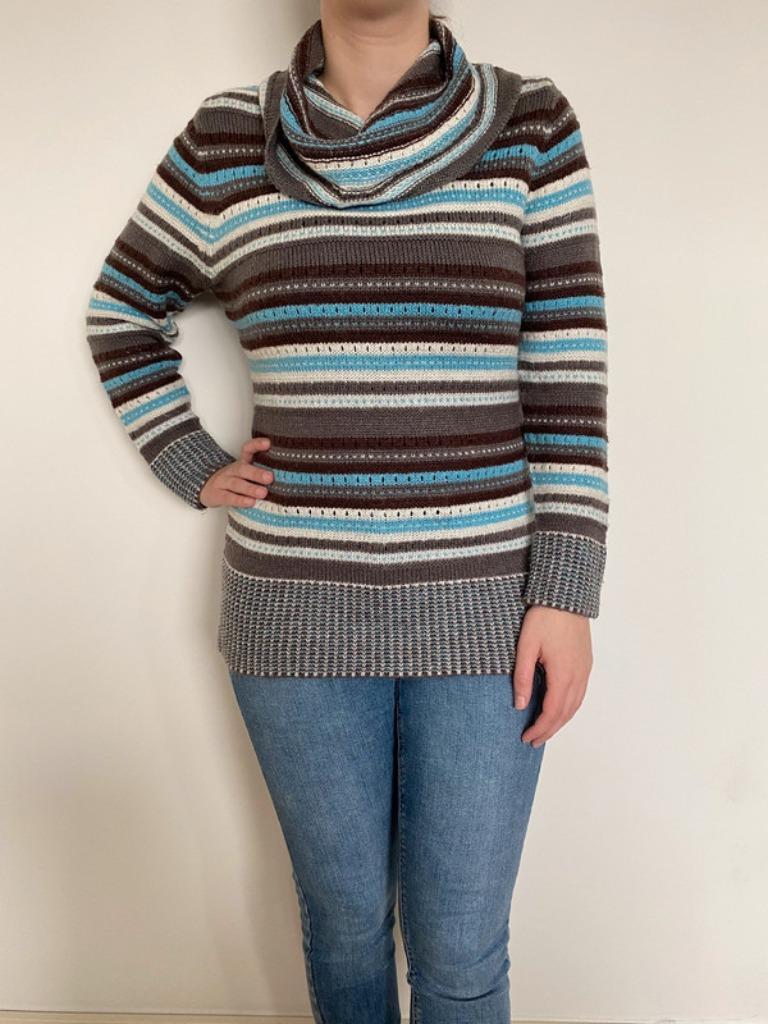 Pull ligné CANDA taille S, Taille 36 (S), Enlèvement, Porté, Bleu
