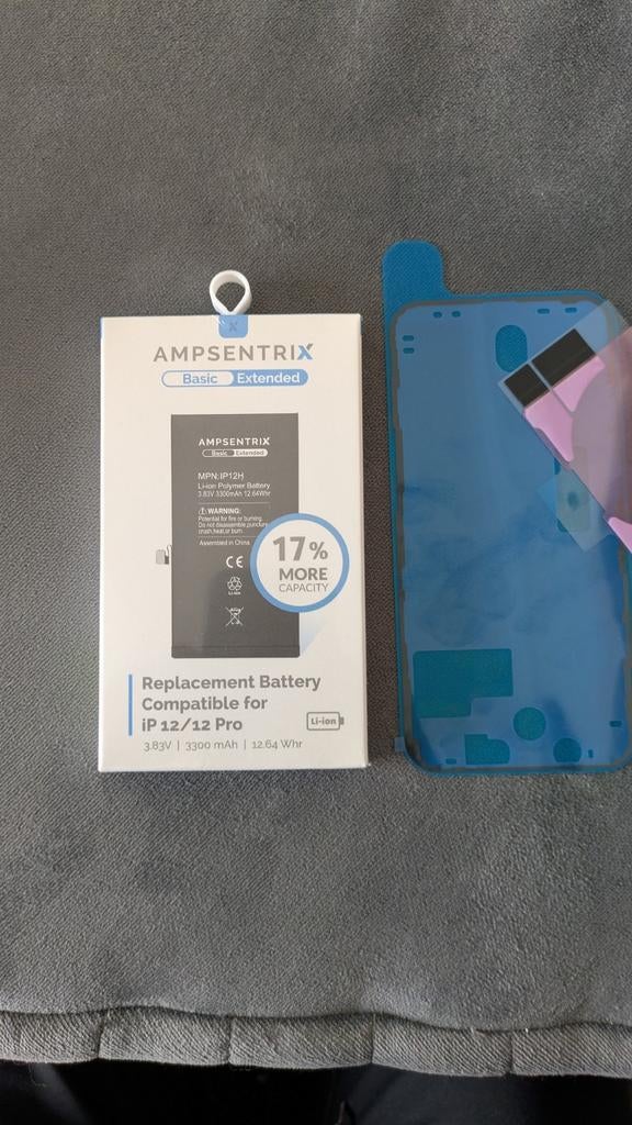 Ampsentrix-Batterie iphone 12 /12pro Extended 3300mAh Neuve, Enlèvement ou Envoi