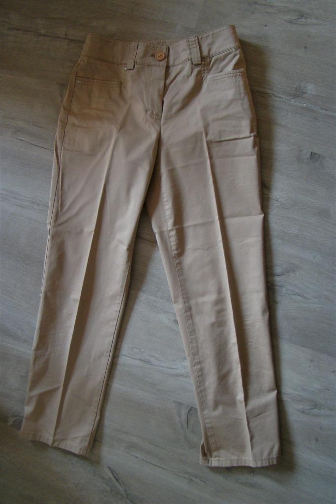 cropped broek dames camel Taifun rechte pijp maat B/F 36, Beige, Ophalen of Verzenden, Zo goed als nieuw, Maat 36 (S)