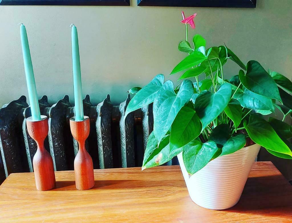 Vintage bloempot wit geribbeld fifties, Ophalen of Verzenden