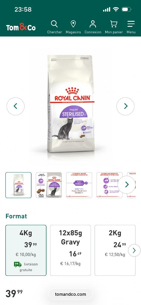 Royal canin croquettes pour chat stérilisé - 3 x 4kg, Animaux & Accessoires, Nourriture pour Animaux, Chat, Enlèvement
