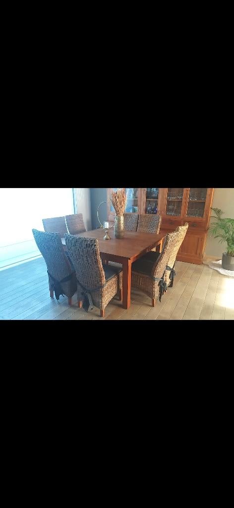 Teak tafel 140/140., Huis en Inrichting, Tafels | Eettafels, Ophalen, Gebruikt, Vierkant, Vijf personen of meer