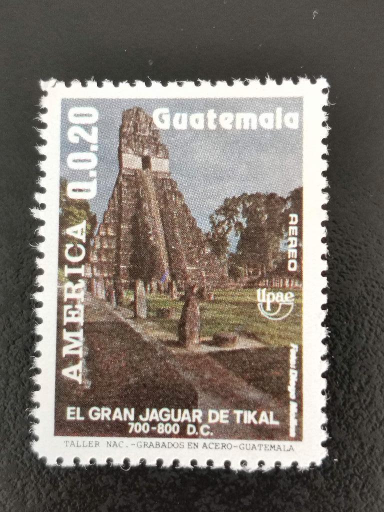 Guatemala 1990 - Ruine maya de Tikal - Temple, Enlèvement ou Envoi, Affranchi, Amérique centrale