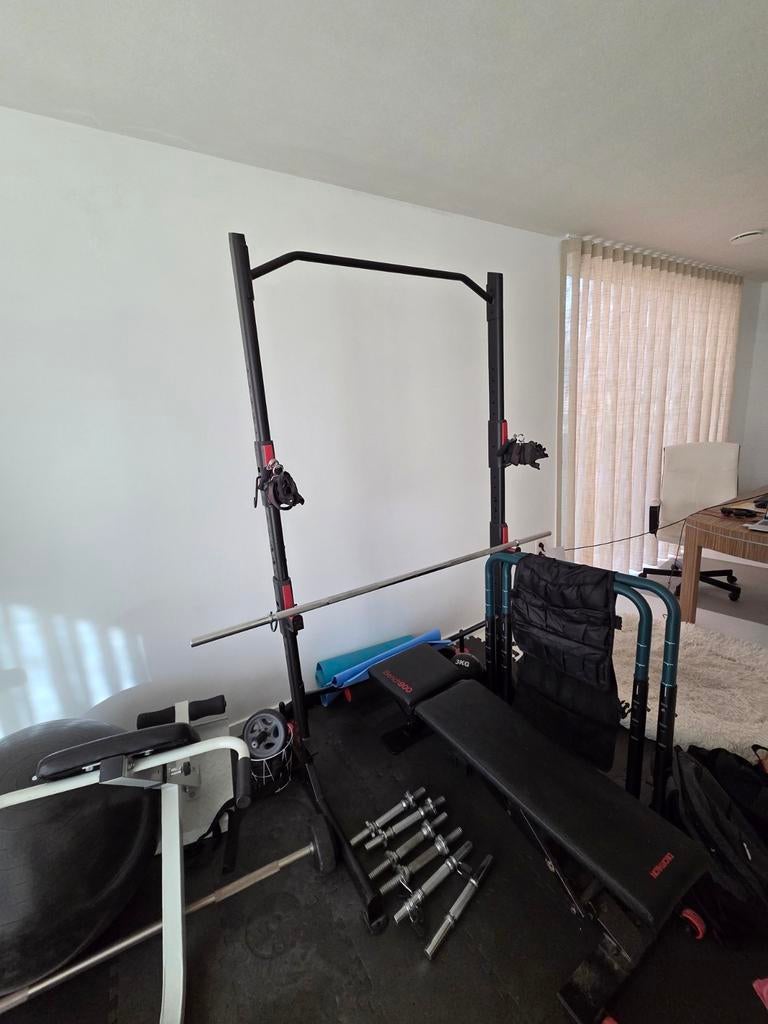 Fitness materiaal, Sport en Fitness, Ophalen, Zo goed als nieuw, Rug, Halterset