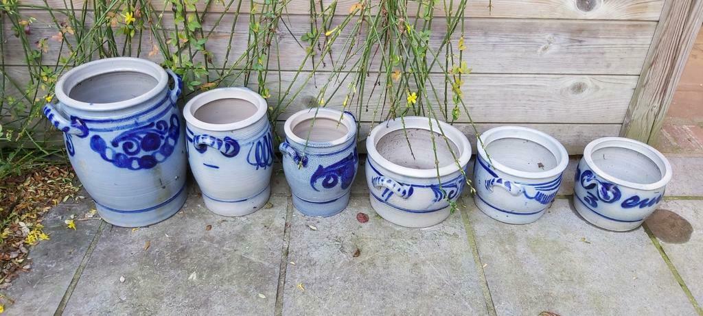 Oude boterpotten/ Delfts blauw, Ophalen, Gebruikt