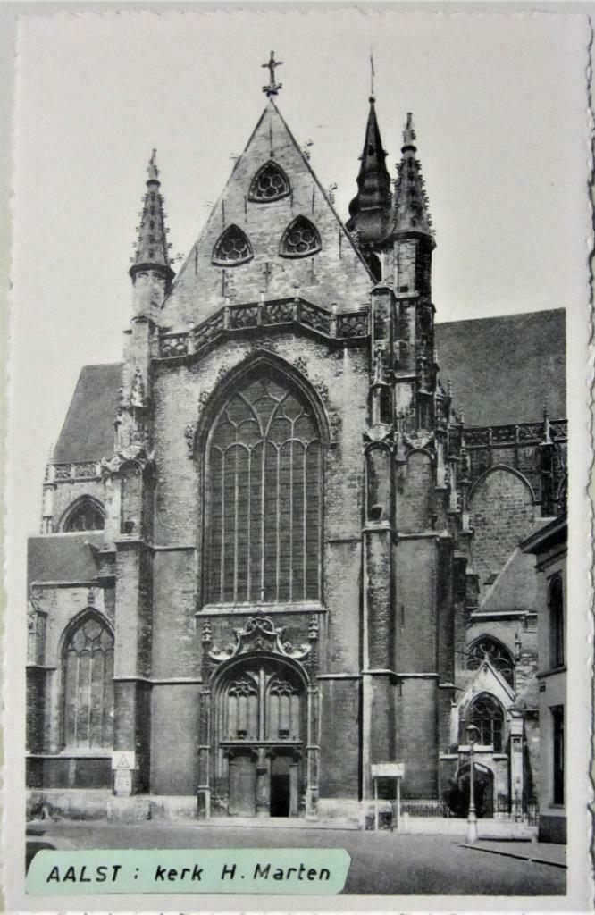 POSTKAART- AALST, SINT-MAARTENKERK., Verzamelen, Ophalen of Verzenden, Ongelopen, Oost-Vlaanderen