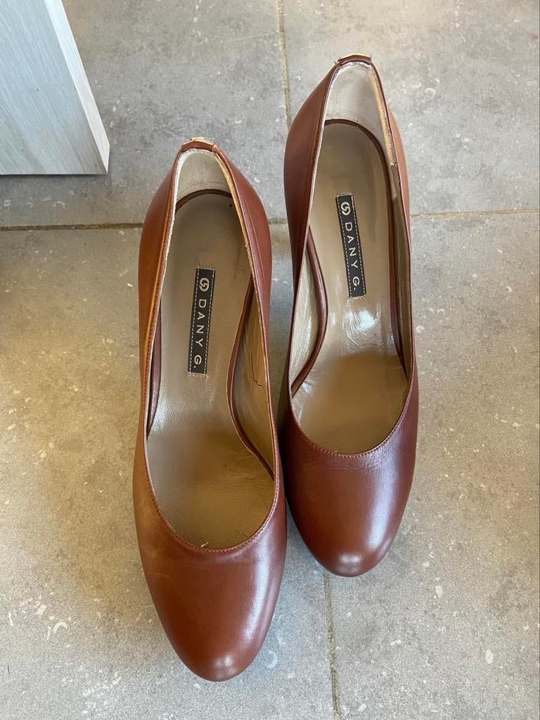 Pumps Dany G. 39 nieuw, Enlèvement, Comme neuf, Brun, Escarpins
