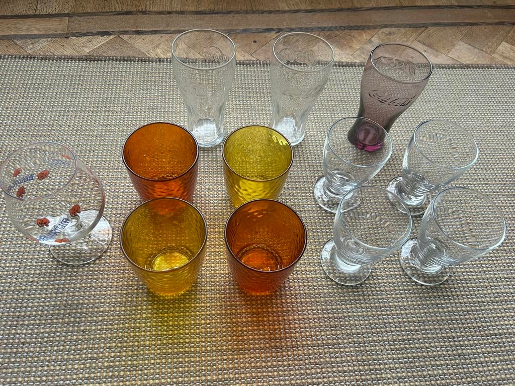 Verres à eau, coca-cola et Delirium, Collections, Enlèvement ou Envoi, Comme neuf