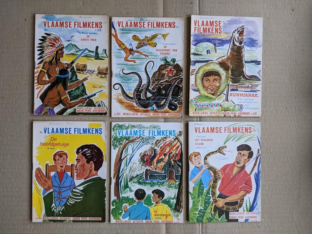 6 Vlaamse Filmpjes uit jaren ’60, Ophalen of Verzenden, Gelezen