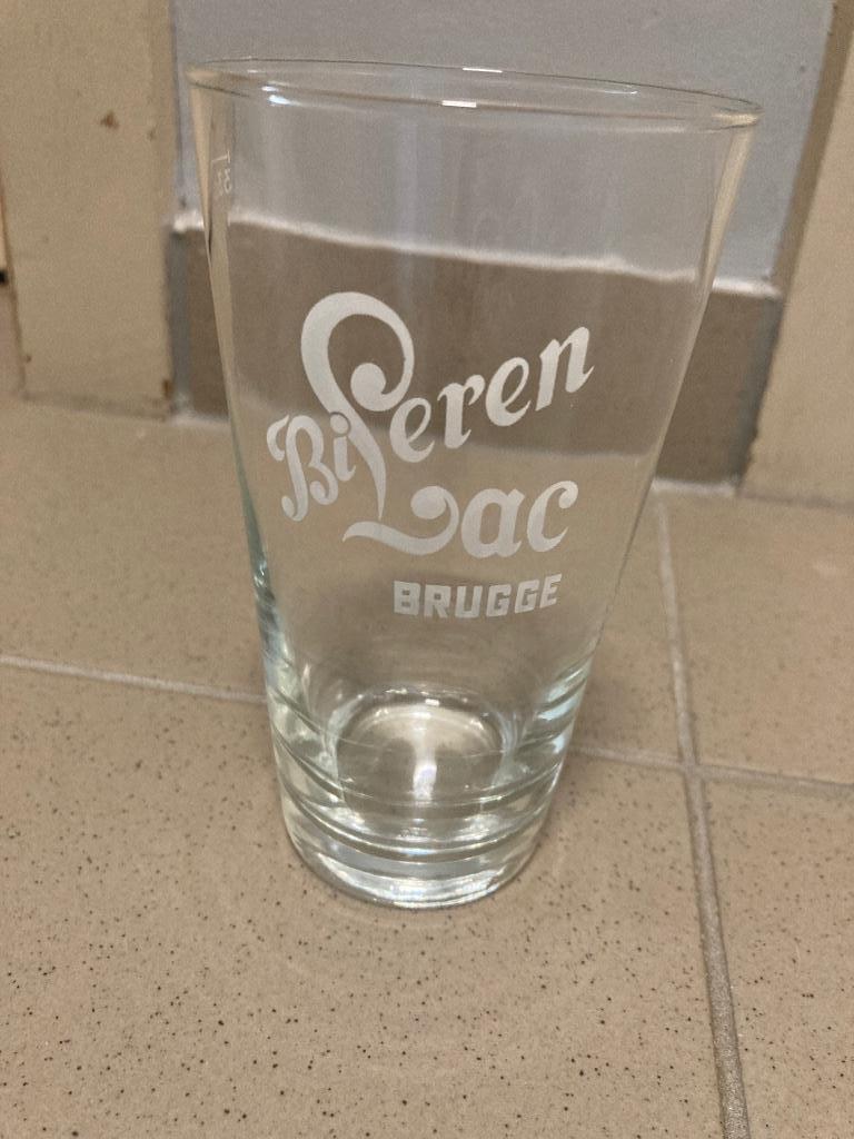 6 oude bierglazen bieren lac brugge, Verzamelen, Biermerken, Ophalen of Verzenden, Zo goed als nieuw, Glas of Glazen, Overige merken