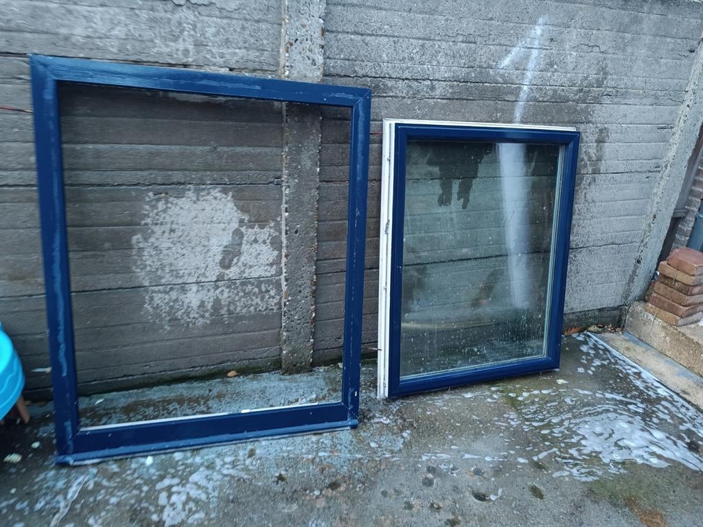 Fenêtre en PVC à 3 portes à double vitrage avec support pivo, Bricolage & Construction, Enlèvement, Utilisé