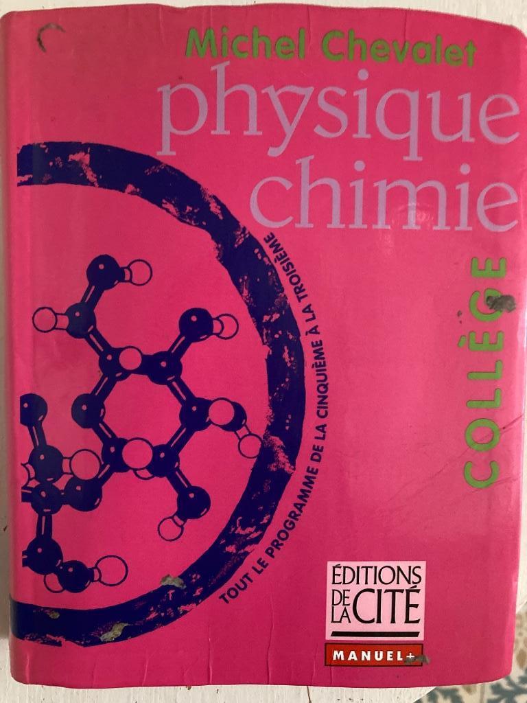 Livre scolaire: physique et chimie À venir chercher à Schaer, Physique, Enlèvement ou Envoi, De Boeck, Utilisé